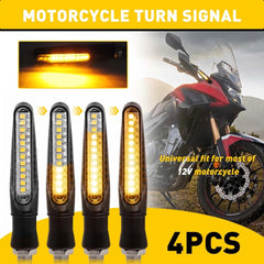 4X Motorcycle Turn Signals Blinker Lights Amber Dynamic For Light Suzuki DRZ400s 6B93BC-57
