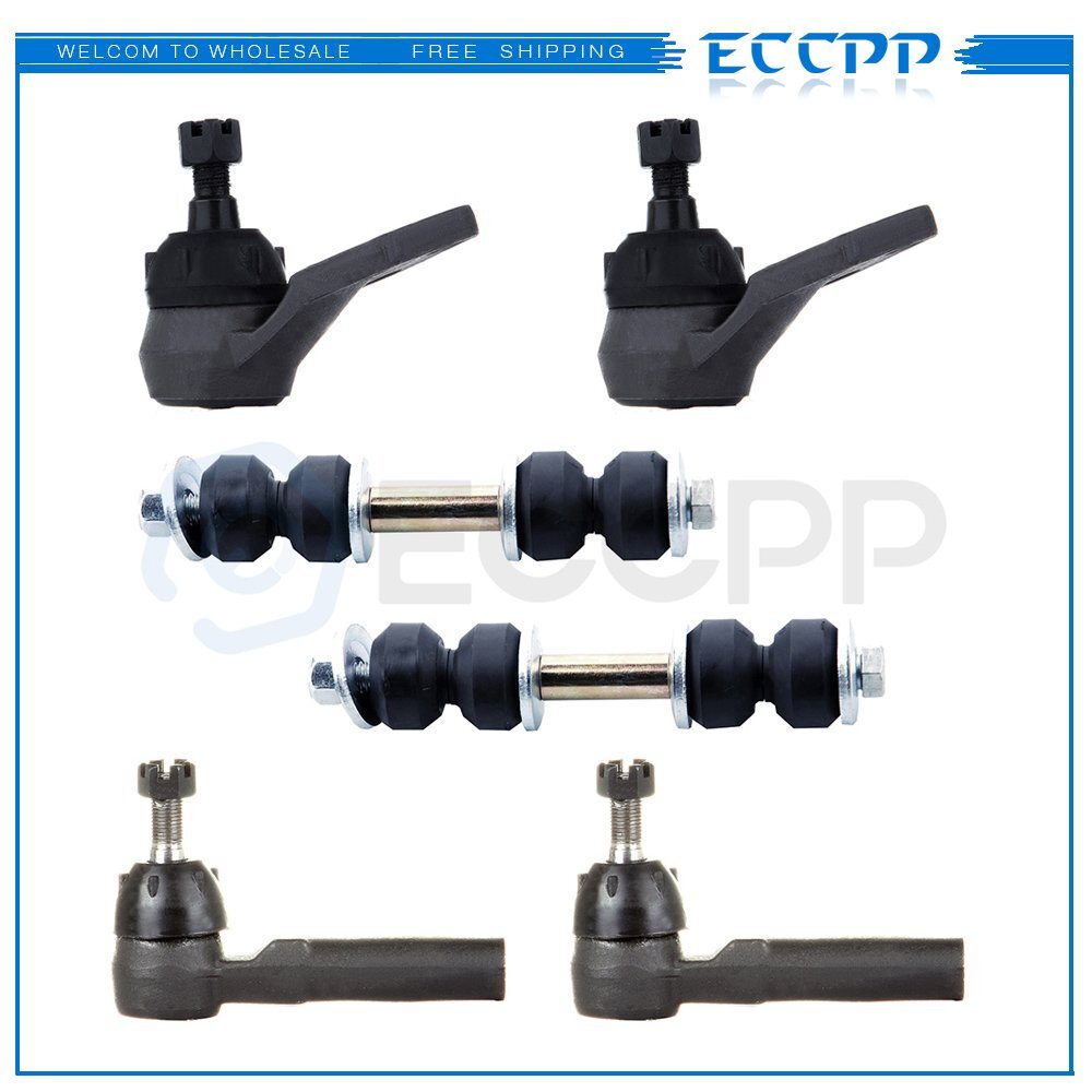 6pcs Front Sway Bars Ball Joints Tie Rods Suspension For 1991-1999 Buick Lesabre 6B93BC-57