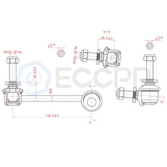Front Wheel Bearing Tie Rods Sway Bars Link Fits 2003 - 2009 4Runner FJ Cruiser KOEEP