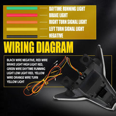 For 2019-2023 KAWASAKI Ninja ZX-10R ZX-6R Integrated LED Tail Light Turn Signal 6B93BC-57