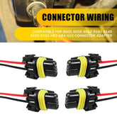 4X 9006 9005 Headlight High Low Beam Female Connector Wiring Harness Socket EOA 6B93BC-57