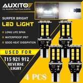 4 PC AUXITO 921 912 T15 LED Reverse Light Bulb CANBUS Error Free 1200LM White EA AUXITO