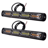2x Amber White LED Car Truck Emergency Warning Hazard Flash Strobe Light Bar EOA 6B93BC-57
