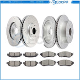 Front and Rear Drilled Brake Rotors Black & Pads for Nissan Murano INFINITI QX70 6B93BC-57