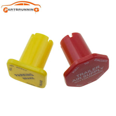 Yellow & Red Valve Parking Brake Knob for MV3 Universal Semi Trucks298817 298818 6B93BC-57