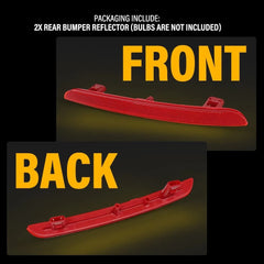 2X Rear Bumper Reflector Light Tail Lamp Case LH RH Fit 2022-2023 Honda Civic EA 6B93BC-57