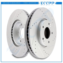 Front Brake Disc Rotors For Hyundai Sonata Tucson Veloster Kia Optima Forte Koup