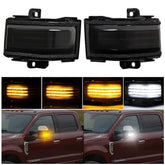 For 2017-2022 F250 Superduty White+Amber LED Side Towing Mirror Light USEOA 6B93BC-57