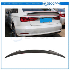 Fits 2014-2018 Audi A3 S3 Rear Trunk Glossy Carbon Fiber 6B93BC-57