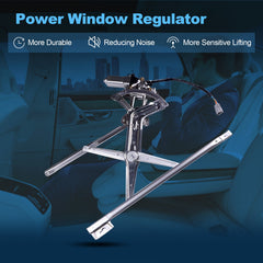 For 1990-1993 Honda Accord 4 Door Front Left Power Window Regulator With Motor