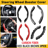2X Carbon Fiber Universal Car Steering Wheel Booster Cover NonSlip Accessory EOA 6B93BC-57