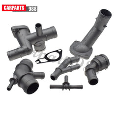 6Pcs Aluminum Coolant Flange Upgrade Kit For VW Golf MK4 Jetta TT 1.8T 2000-2005 6B93BC-57