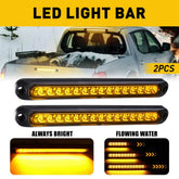 2X LED Amber Strip Truck Trailer Stop Tail Flowing Turn Signal Brake Light Bar 6B93BC-57