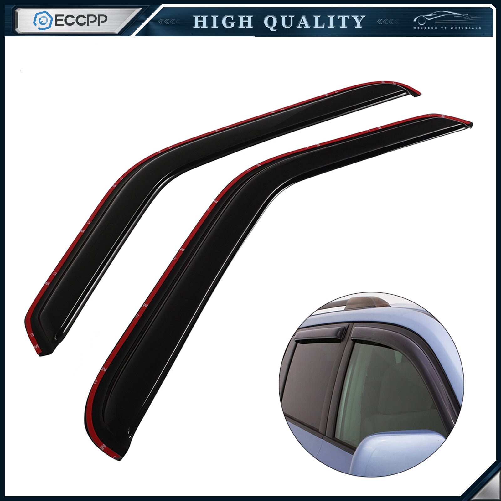 In Channel Window Visor Vent Rain Shades Guard Deflectors For 93-11 Ford Ranger 6B93BC-57