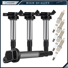 4 For 1.8L CT200h Vibe xD For Corolla Matrix Prius Ignition Coil Spark Plug 6B93BC-57