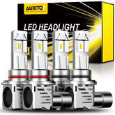 4X AUXITO 9005 9006 LED Headlight Kit Bulb High Low Beam Super White M3 US EOA AUXITO