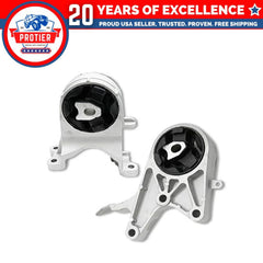 Fits 2009-2012 Chevrolet Malibu 2.4L 6 Speed Front & Rear Trans Mount Set 2pc 6B93BC-57