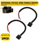 Wire Pigtail Female P A 9003 H4 Two Harness Head Light Bulb Connector Socket EOA 6B93BC-57