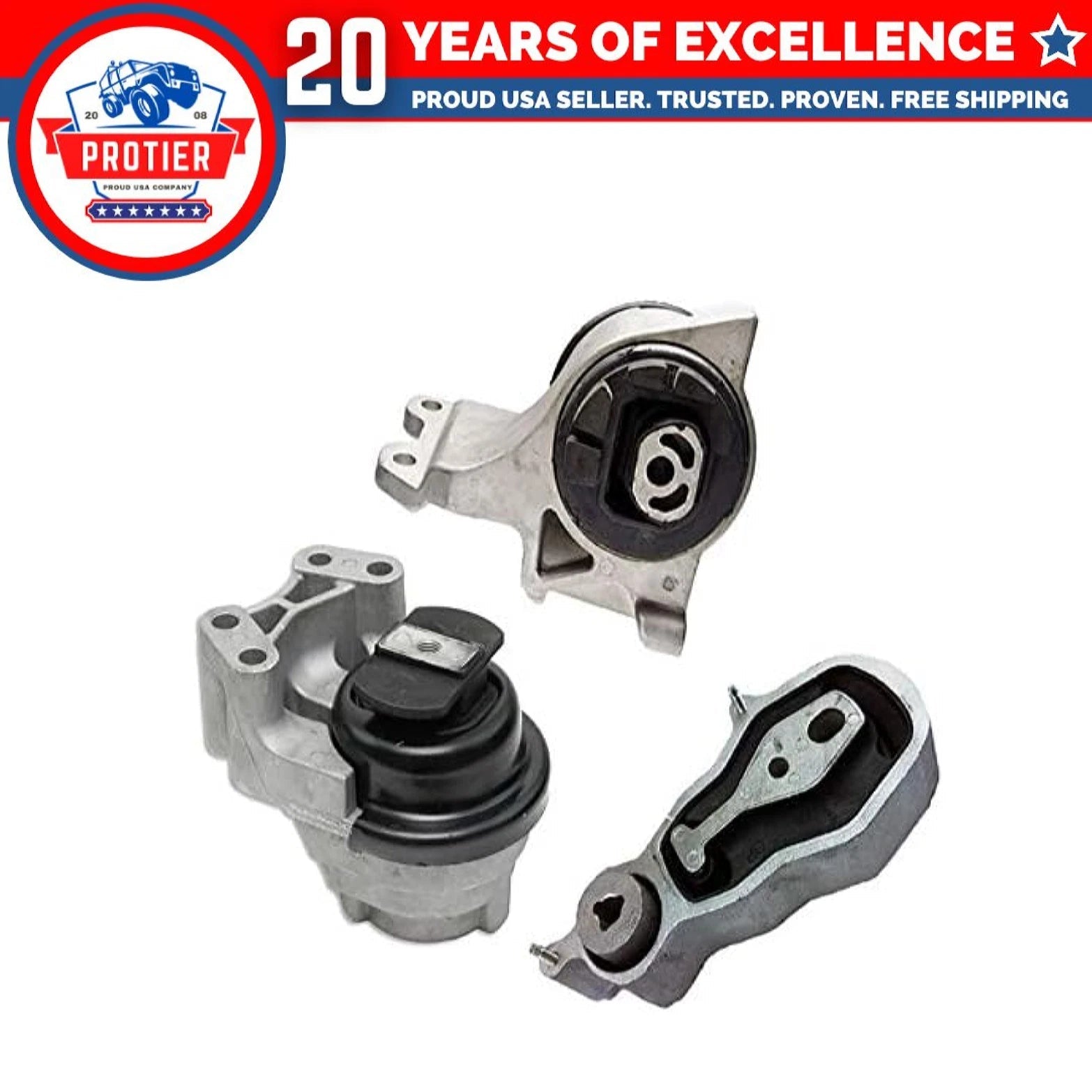 Fits 2013-2019 Ford Flex/Taurus, 3.5L WITHOUT TURBO Motor & Trans Mount 6B93BC-57