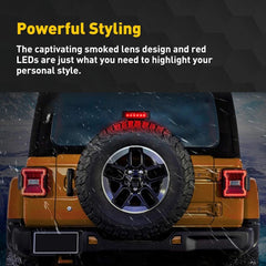 3rd LED Rear Tail Brake Third Light for 2007-2018 Jeep Wrangler JK Clear Lens US 6B93BC-57