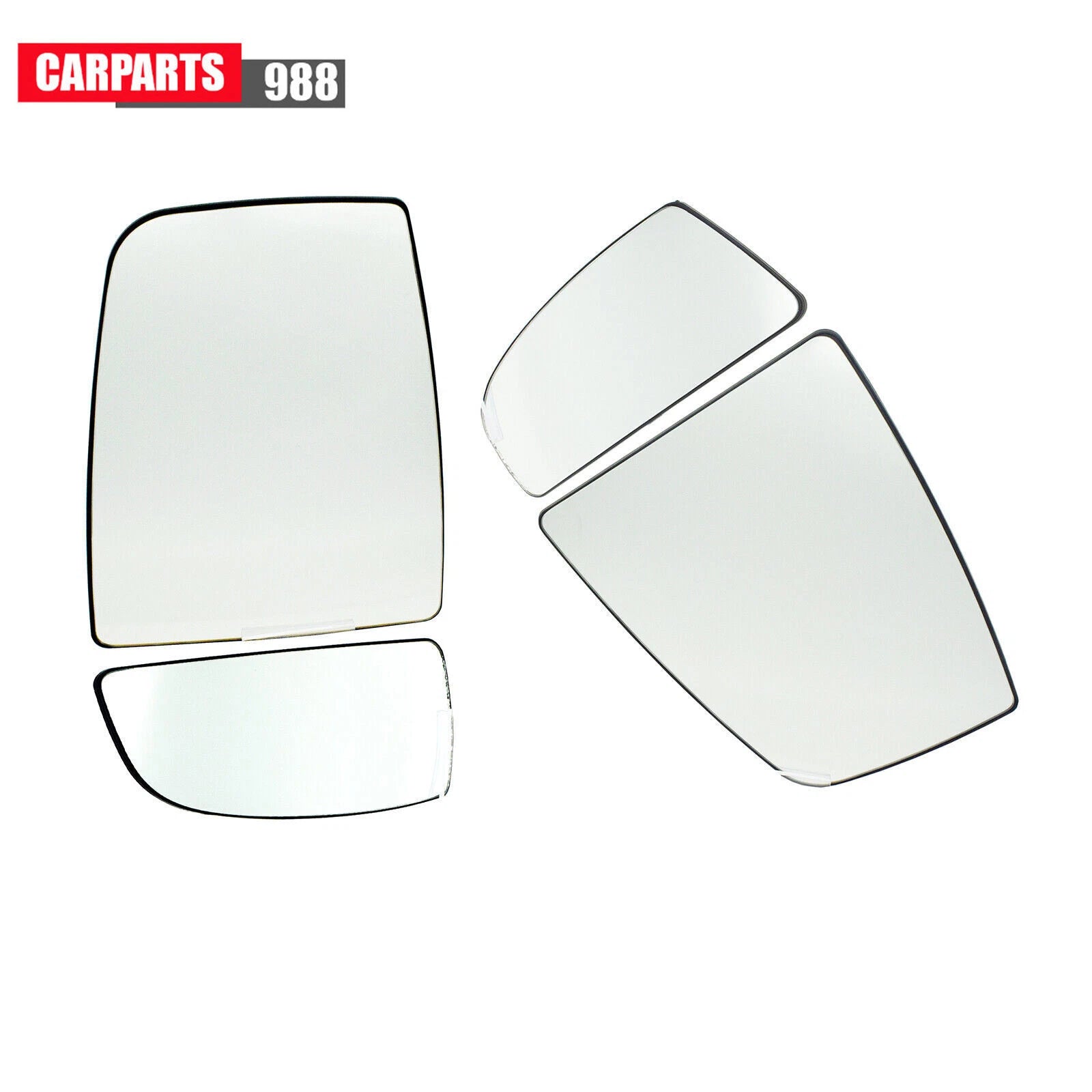 4Pcs Left+Right Side Tow Upper+Lower Mirror Glass For 15-22 Ford Transit 150 250 6B93BC-57