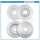 Front and Rear Discs Brake Rotors For Infiniti QX60 2014 2015 -2017 Drill Slot KOEEP
