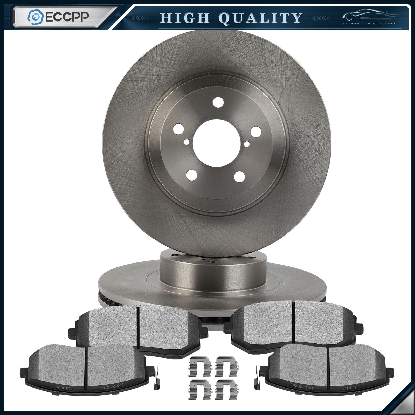Front Discs Brake Rotors and Ceramic Pads For Subaru Baja 2004 - 2006 KOEEP