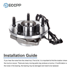 2 Pcs Wheel Hub Bearings Front For 2007-2016 Jeep Wrangler w/ 4-Wheel ABS Models 6B93BC-57