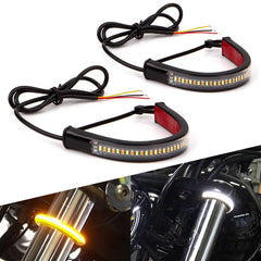 Motorcycle Handlebar LED Mini Turn Signal Indicator Light For AUXITO Softail EOA 6B93BC-57