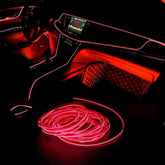 6.6FT LED Red Car Interior Decor Atmosphere Wire Strip Light Lamp Accessories 6B93BC-57