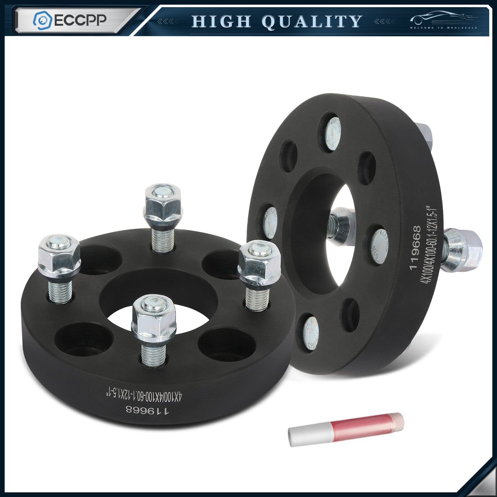 2Pcs 1" 25mm 4x100 Wheel Spacers For Toyota Corolla Echo Mazda Miata Honda Civic 6B93BC-57