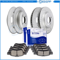 Front Rear Brake Rotors + Ceramic Pads for 2002 2003 2004 2005 2006 Mini Cooper 6B93BC-57