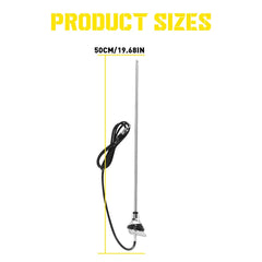 Car Vintage Style 3 Section Flexible AM/FM Radio Antenna Support Round Base EOA 6B93BC-57