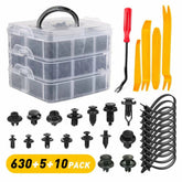 645Pcs Plastic Rivets Fastener Fender Bumper Push Pin Clips With Remover Tool EA 6B93BC-57