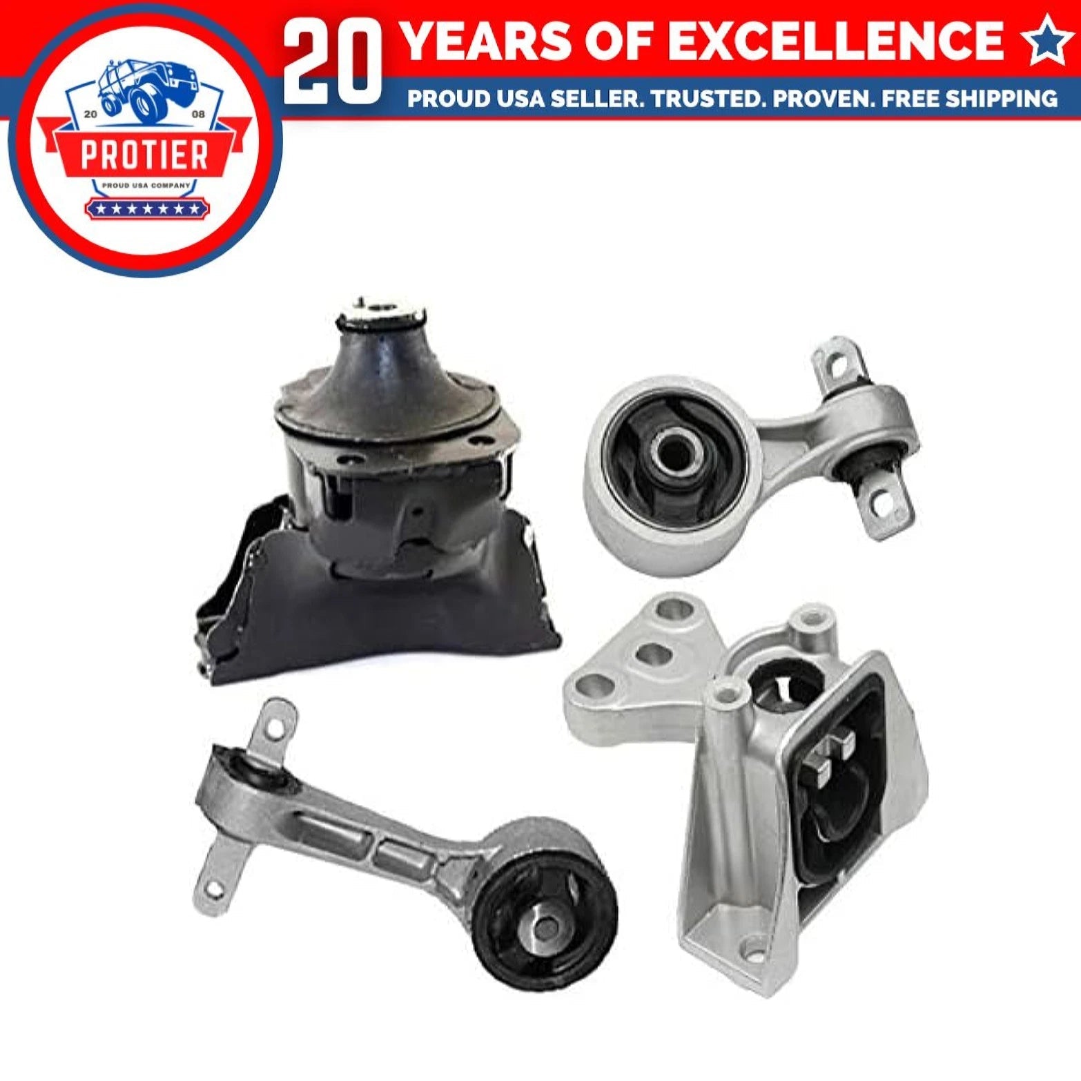 Fits 2006-2011 Honda Civic 1.8L MANUAL Engine Motor & Trans Mount Set 4pc : 6B93BC-57