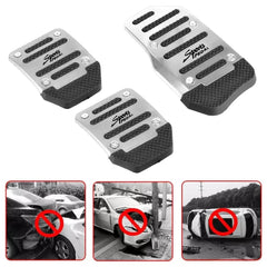 3Pcs Aluminum Non-slip Gas Brake Pedals Pad Cover Set for Manual Car Universal 6B93BC-57