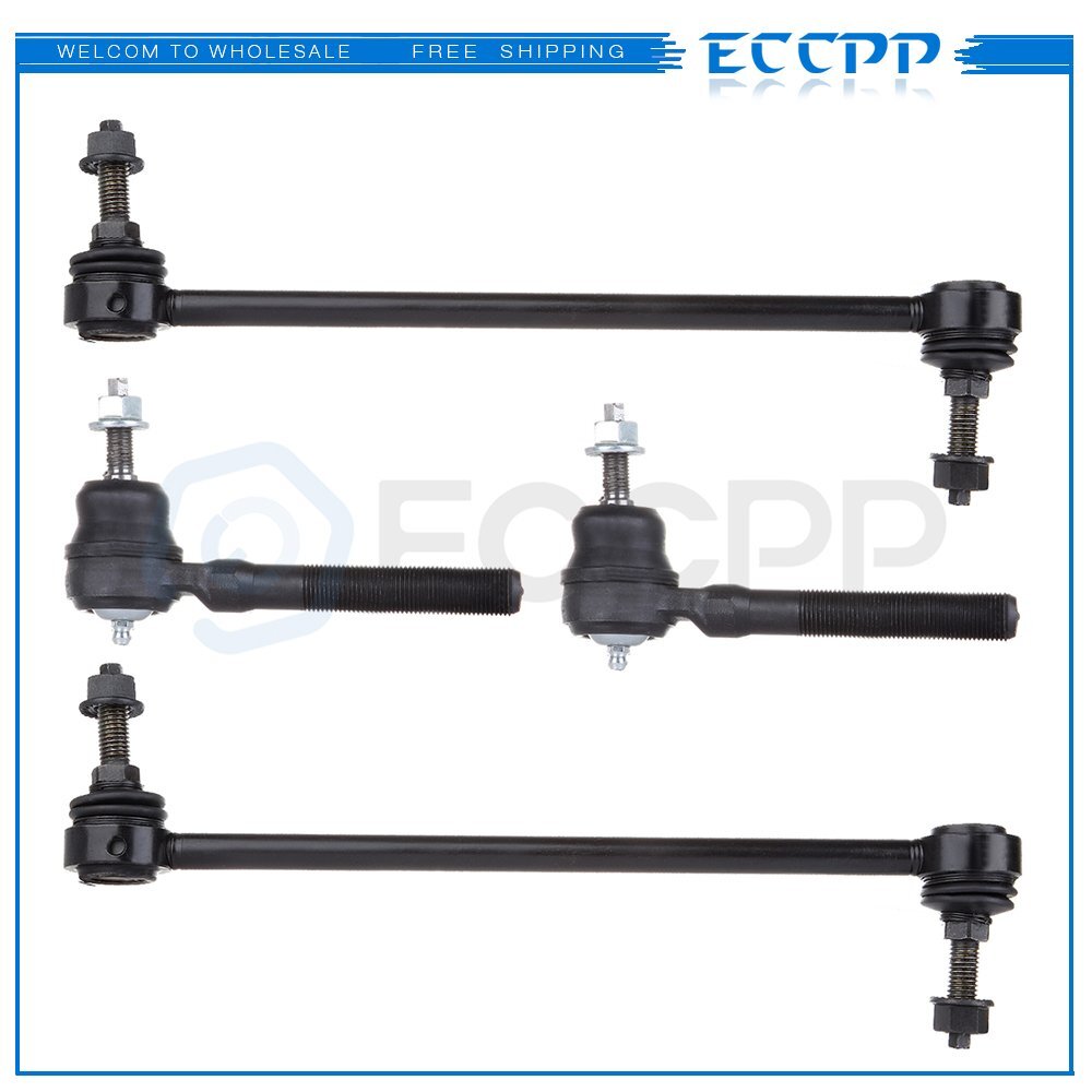 Suspension 4PCS Outer Tie Rod Front Sway Bar Kit For 1998-2004 Chrysler Concorde 6B93BC-57
