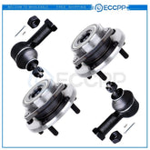 4PCS Front Wheel Hub and Bearing Assembly Outer Tie Rod Fits 95-98 EAGLE TALON