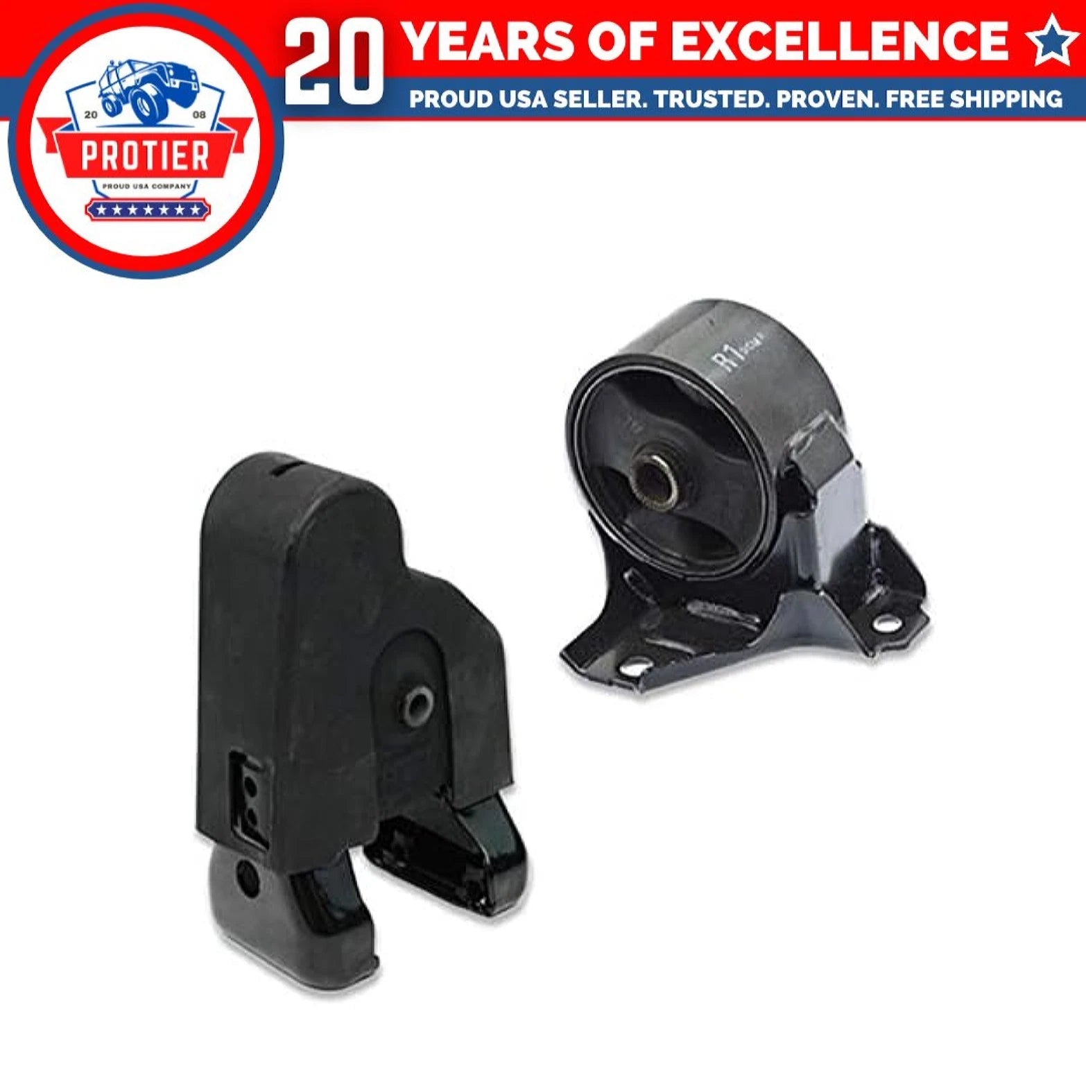 Fits 2006-2008 Hyundai Azera 3.3L 3.8L Front & Rear Motor Mount Set 2pcs : 6B93BC-57