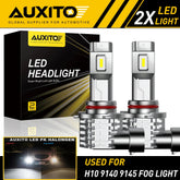 AUXITO H10 9145 9140 LED 100W Fog Driving Light Bulbs White 4000LM 6500K CANBUS AUXITO