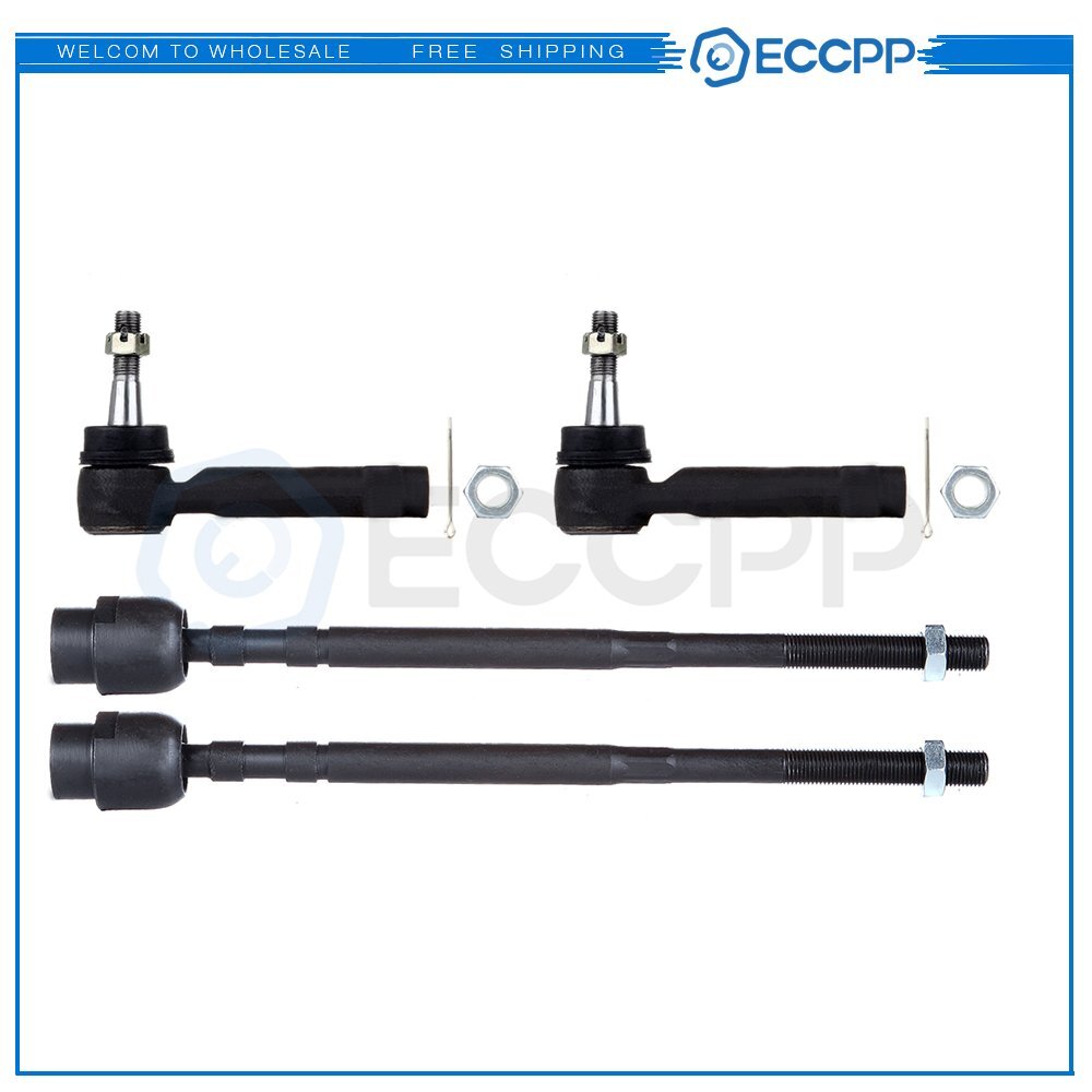 ECCPP Inner Outer Tie Rods 4pcs Steering Kit Fit For 2004 -2011 Chevrolet Impala 6B93BC-57