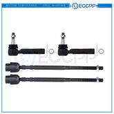 ECCPP Inner Outer Tie Rods 4pcs Steering Kit Fit For 2004 -2011 Chevrolet Impala 6B93BC-57