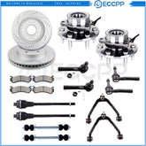 Front Suspension Wheel Hub Bearing Brake Rotor Pad For 00-06 Suburban 1500 Tahoe KOEEP