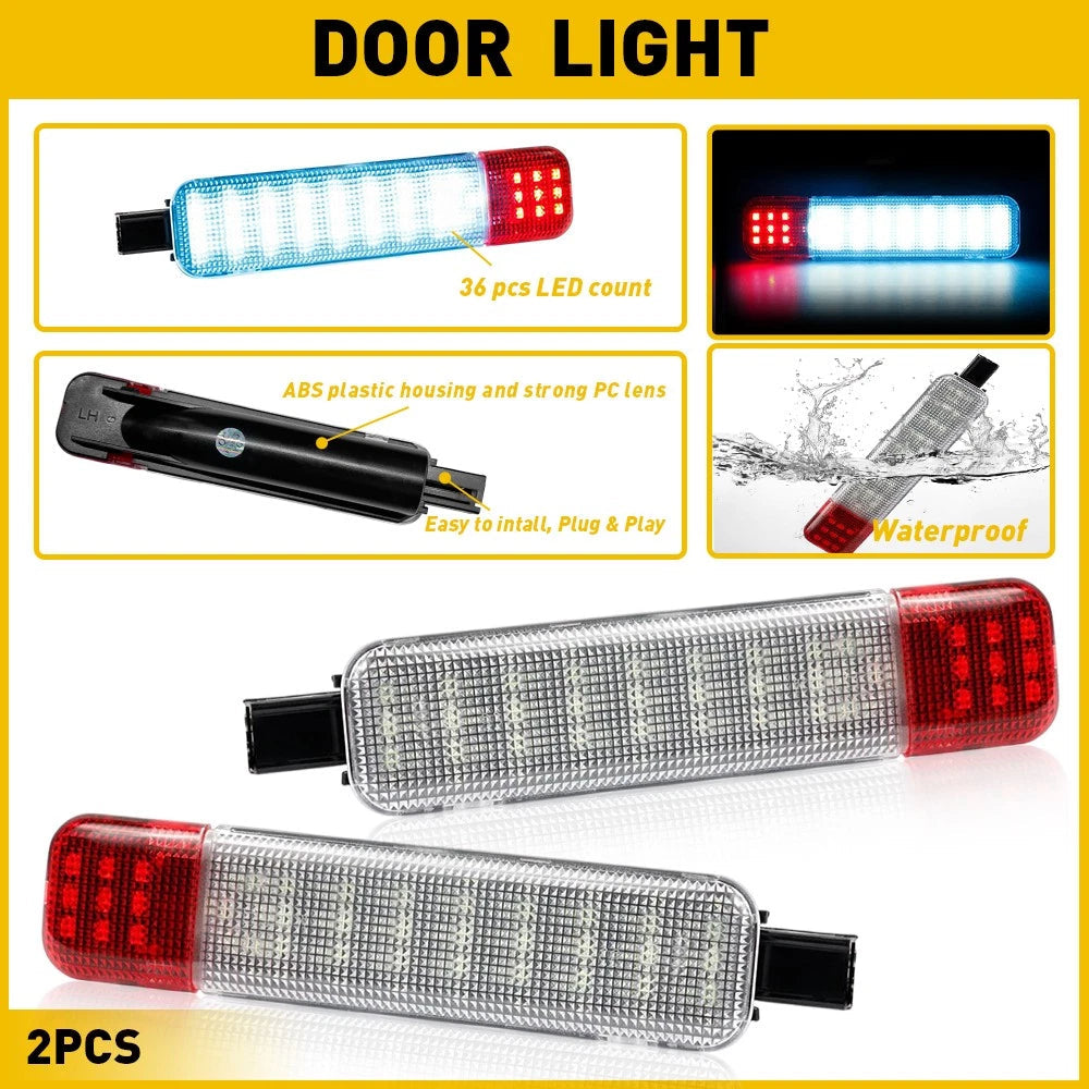 For Chevy GMC C/K 1500 2500 3500 Pickup 1997-00 LED Door Panel Courtesy Lights A 6B93BC-57