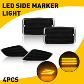 For 1997-2006 Wrangler Jeep TJ Smoke Bumper Signal Fender Side Marker Light 4PC 6B93BC-57