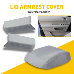 For 2009-2015 Honda Pilot Front Door Armrest & Center Console Lid Cover Leather 6B93BC-57