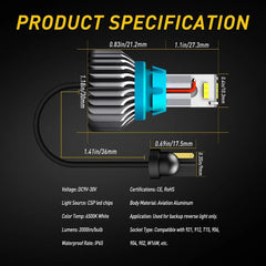Super Bright White Canbus LED Backup Reverse Light Bulb 912 921 T15 4000LM EOA 6B93BC-57
