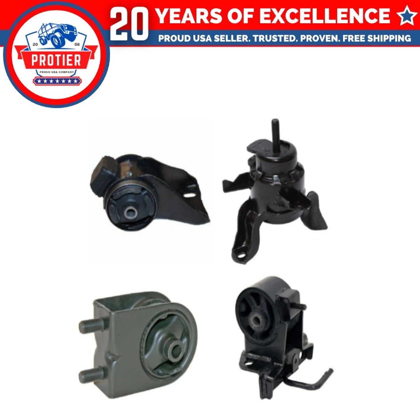 Engine Motor & Trans Mount 4PCS Set For 00-01 Mazda 2.5L / 02-06 Mazda MPV 3.0L 6B93BC-57