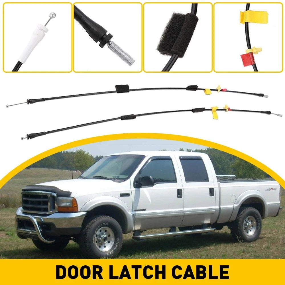 Rear Side Upper&Lower Door Release Latch Cable for 97-04 Ford F-150 Extended Cab 6B93BC-57