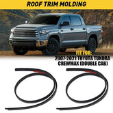 2X Right Left Roof Molding Drip Trim Black For 2007-2021 Toyota Tundra Crewmax 6B93BC-57